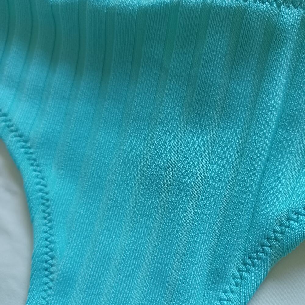 Solid & Striped The Elle Ring Ribbed Bikini Greek Blue Small NWT - Picture 6 of 8